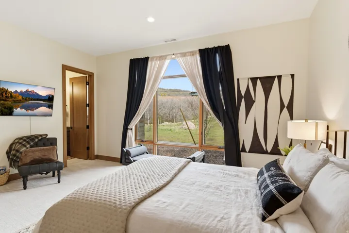 Expansive window offering abundant natural light