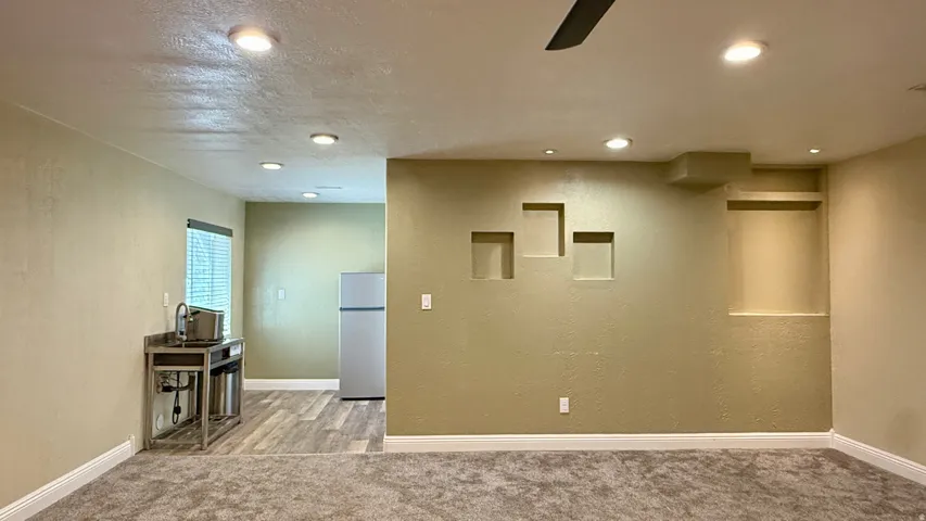 Recessed lighting and ceiling fan
