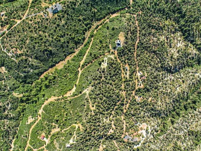 Expansive wooded landscape featuring multiple properties within a verdant, mountainous terrain