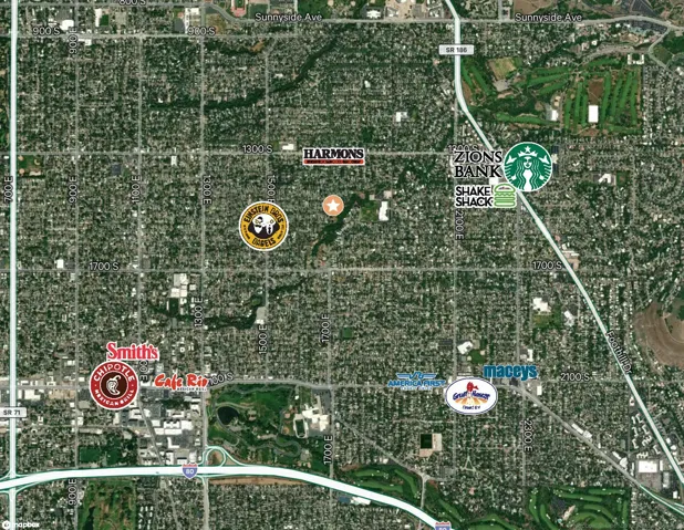 Location Map. Displaying commercial establishments within the property's geographic area