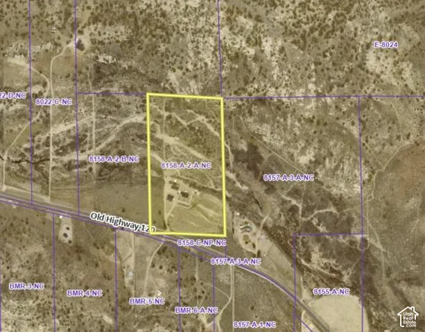Property Parcel Map. Outlining the boundaries of the property and surrounding land designations
