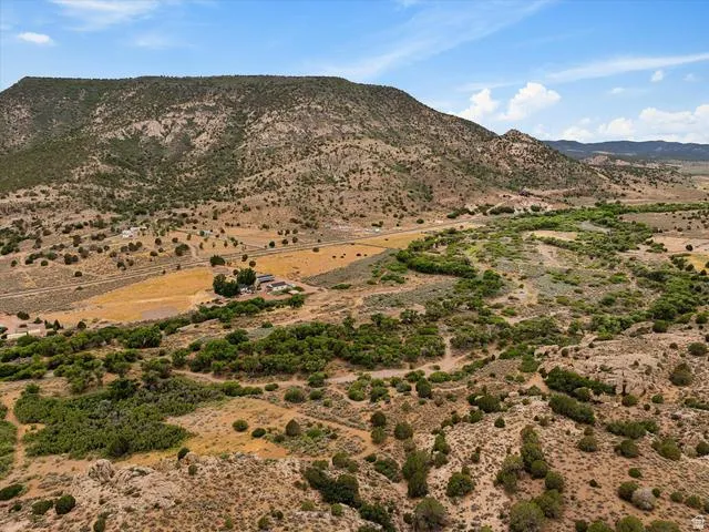 Expansive property featuring a scattered tree line, natural rock formations, and varied terrain