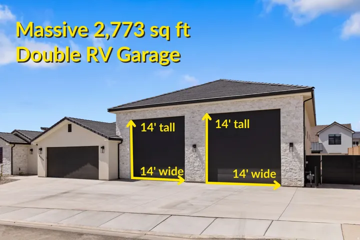 Property Feature Highlight. Detailing the dimensions of the garage structures on the property