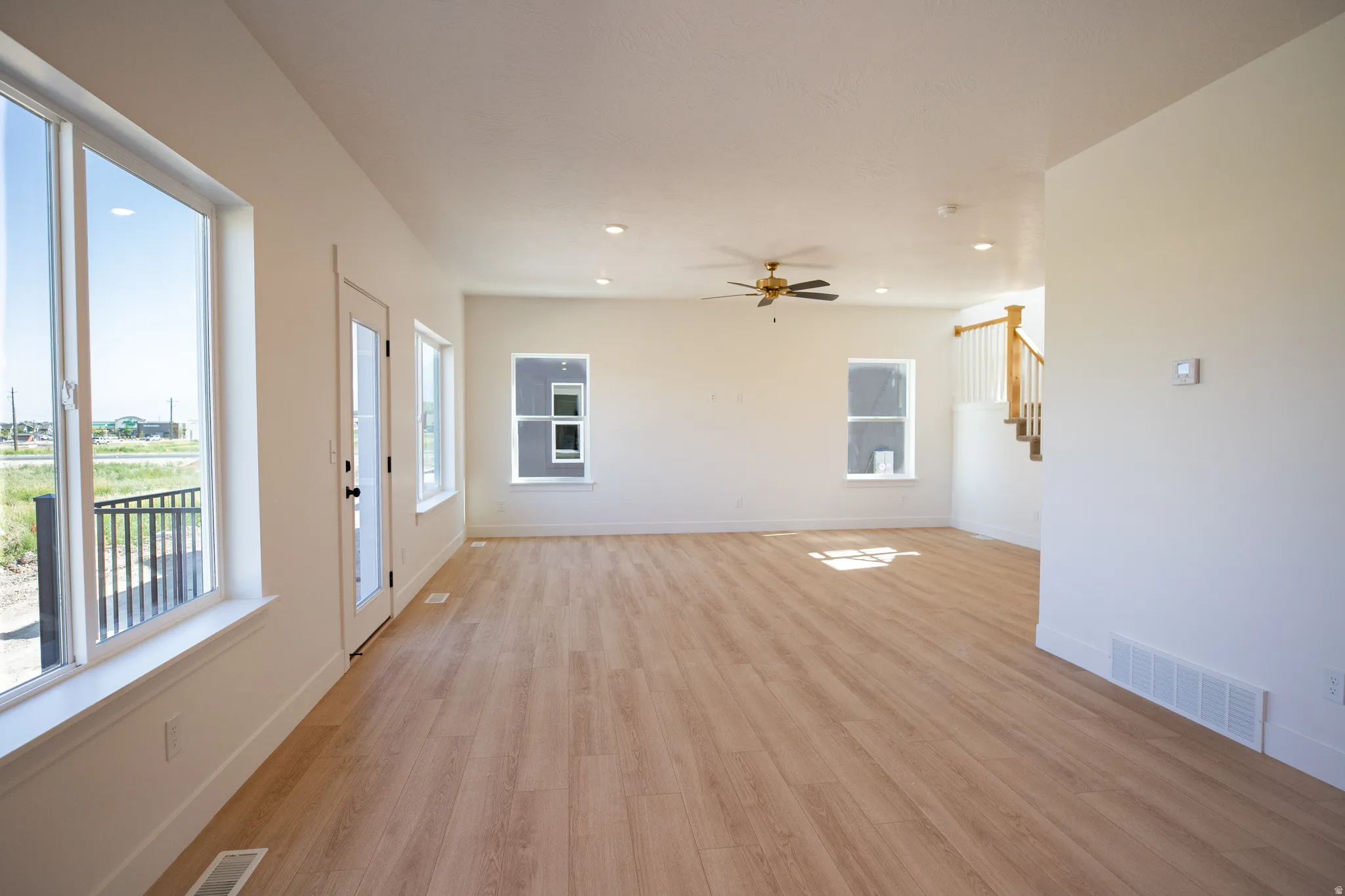 View of dining area and family room