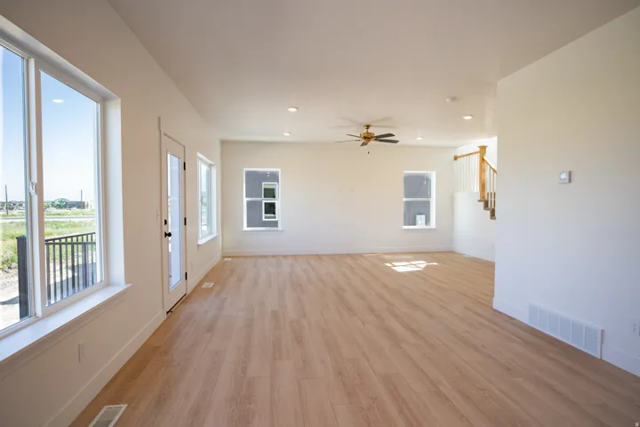 View of dining area and family room