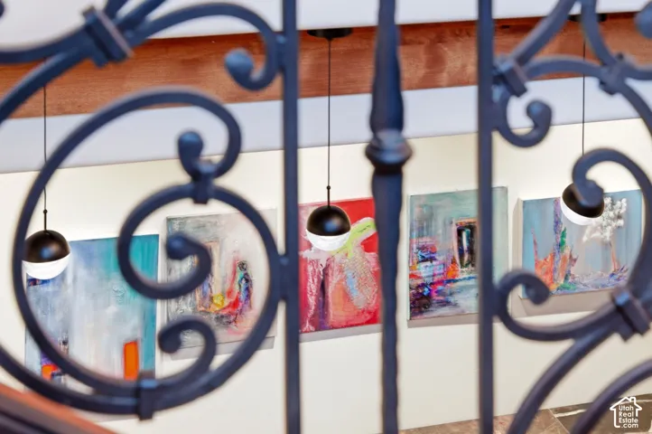 Wrought iron balustrade with ornate detailing