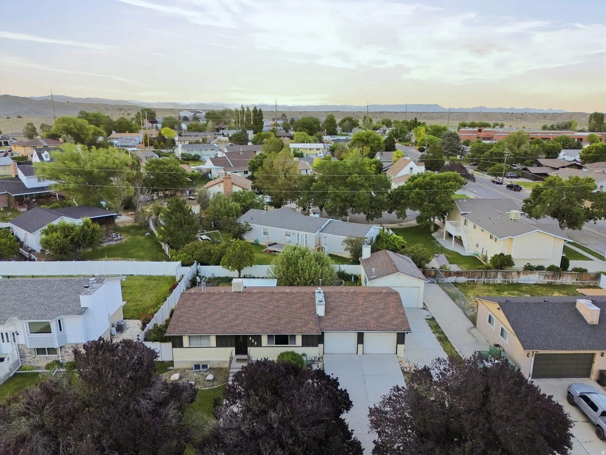 Aerial view of property