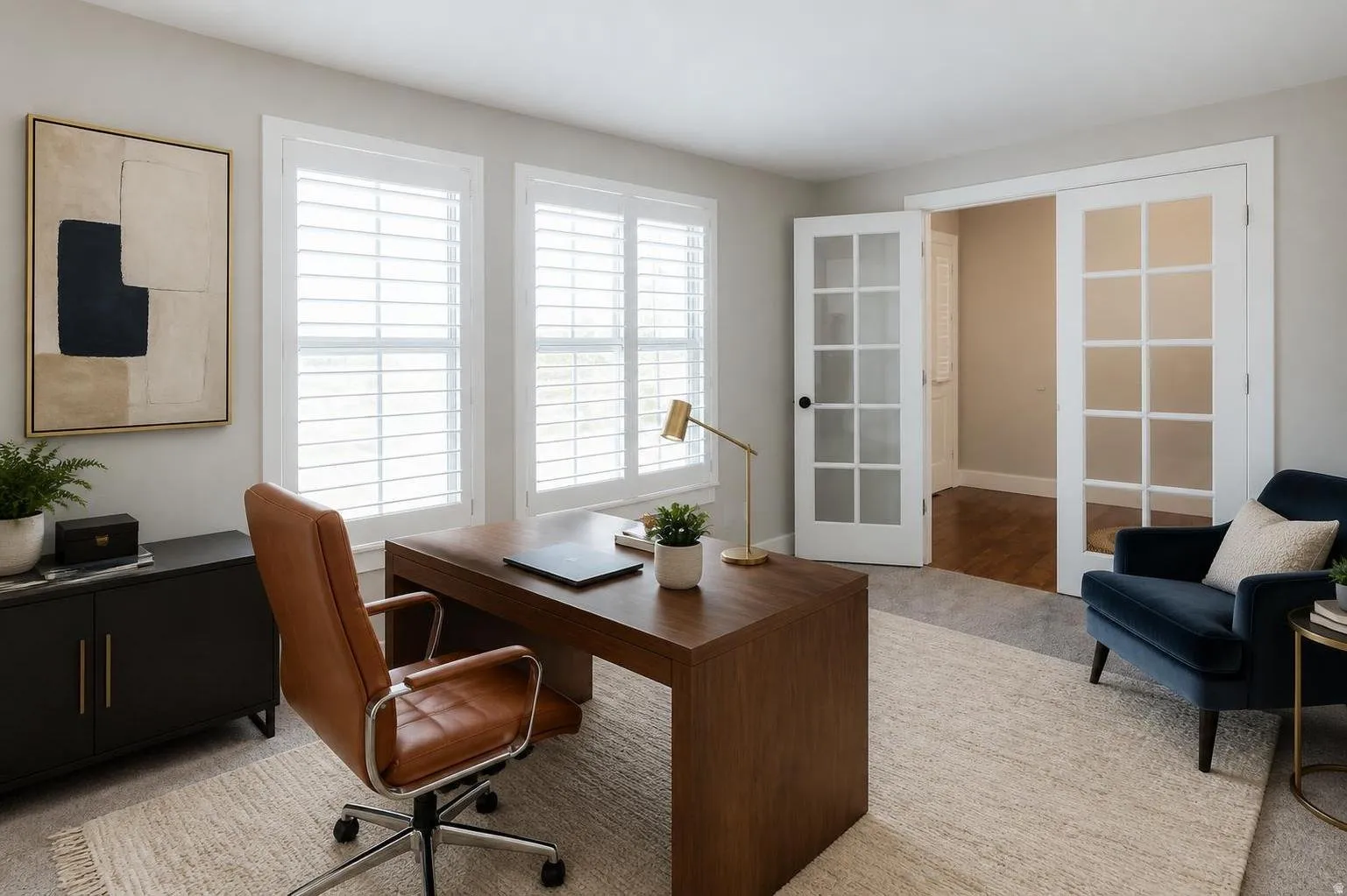 Make it a parlor, office, formal living room, music room or whatever else you need. This space is not only inviting but versatile!
