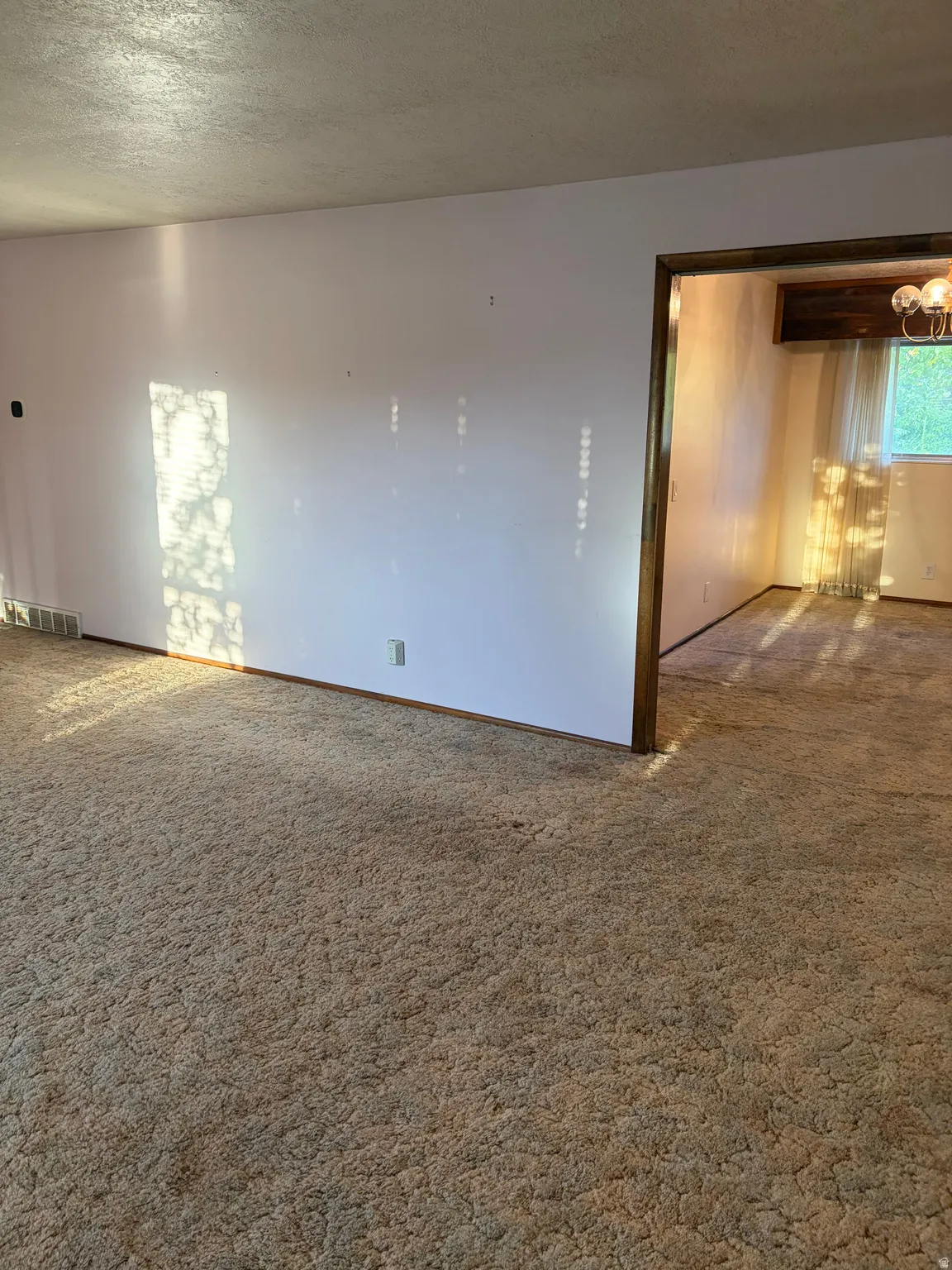 Carpeted flooring throughout