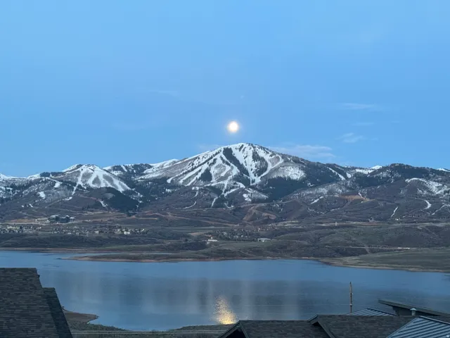 View from living room and deck