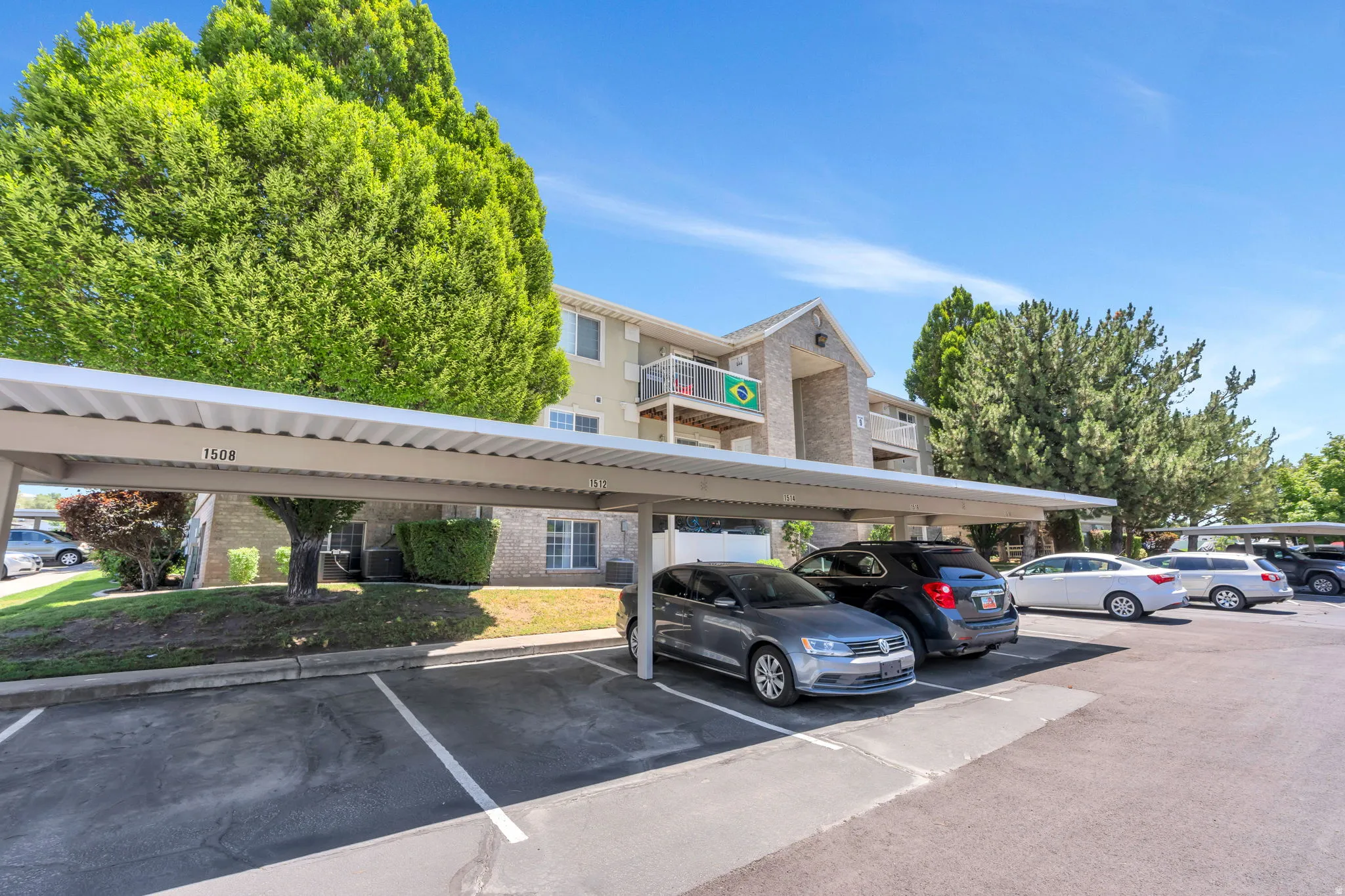 One Covered parking space