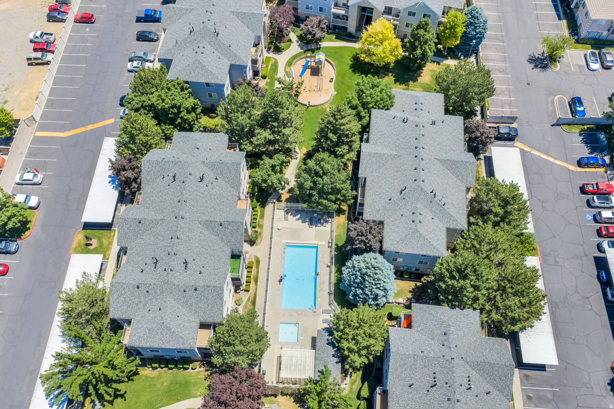 Aerial perspective showcasing Community Pool
