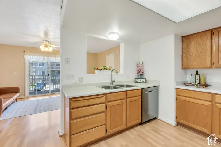Kitchen looking into Family Room