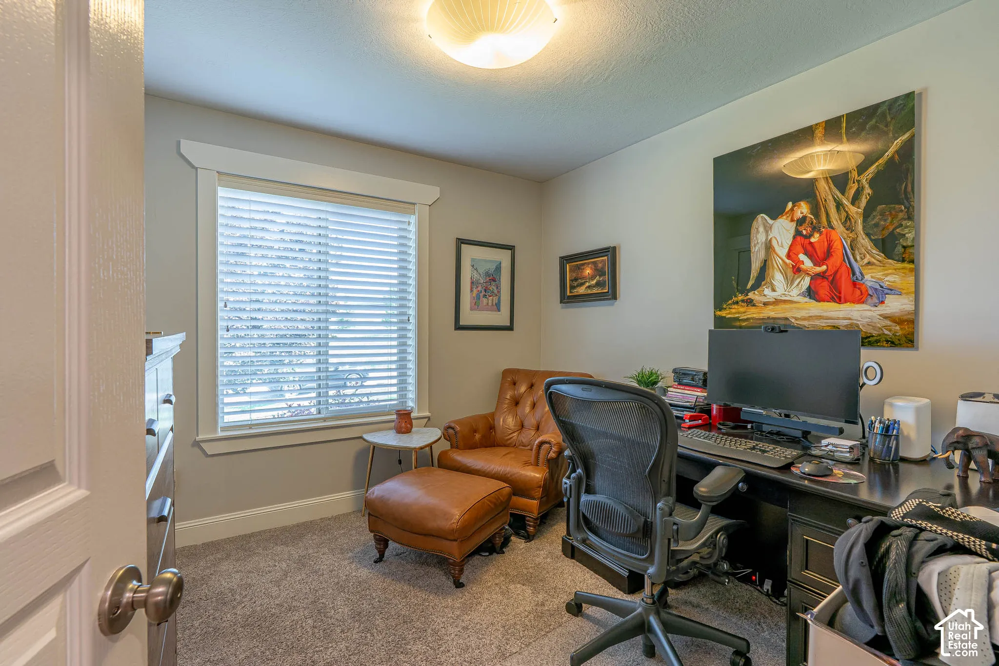 First floor bedroom currently being used as an office space.