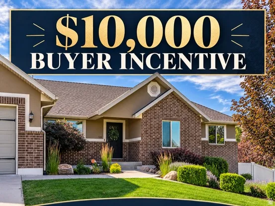 $10,000 incentive to use towards 1% rate buy down, closing costs, or other lender approved purchase expenses.