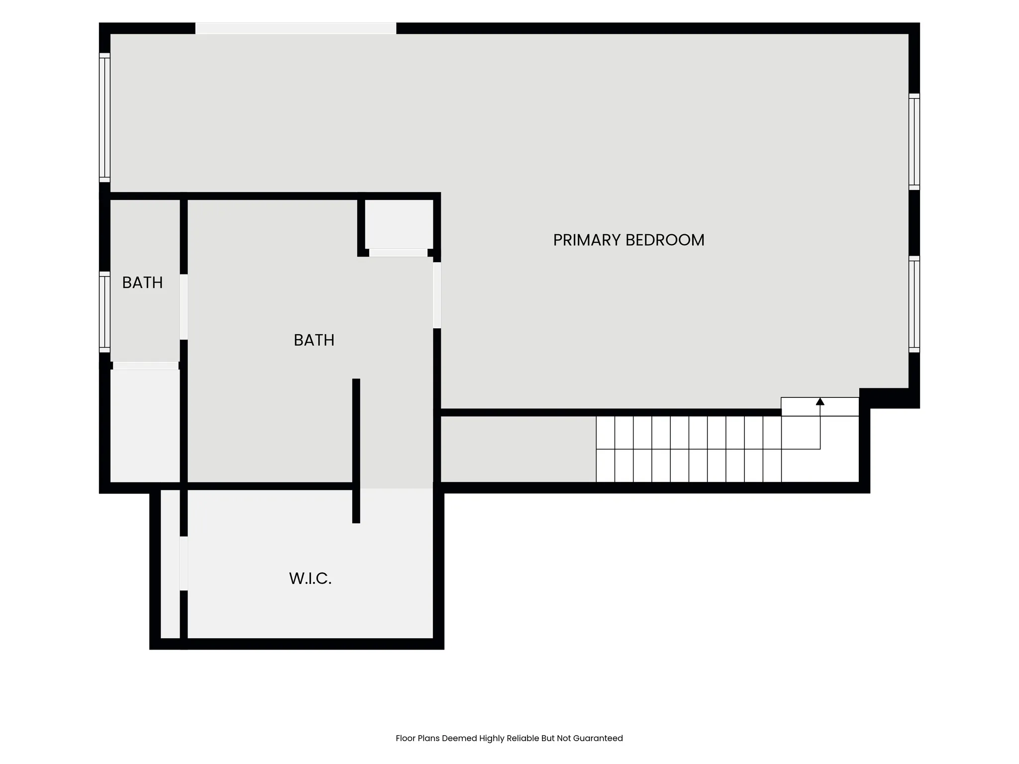 Floor plan of the master suite on 2nd floor with sitting nook