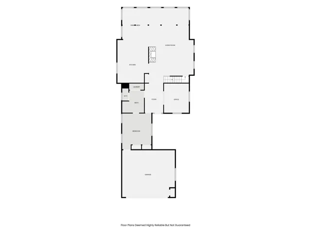 This is the main floor of the home and features 1 bedroom (ONLY 1 on MAIN) and an office, Full Bath, Huge Family Room and Large Dining/Coffee lounge & Office.