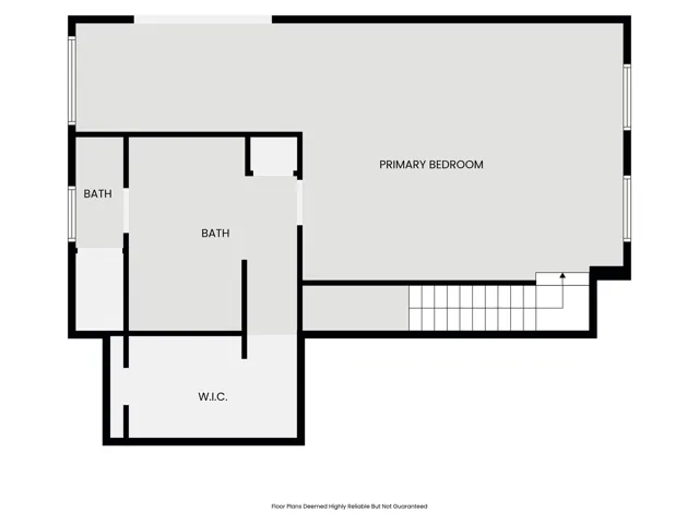 Floor plan of the FULL FLOOR MASTER SUITE! WITH PRIVATE SITTING ROOM & DECK!  There are no other bedrooms up here. Just the master.