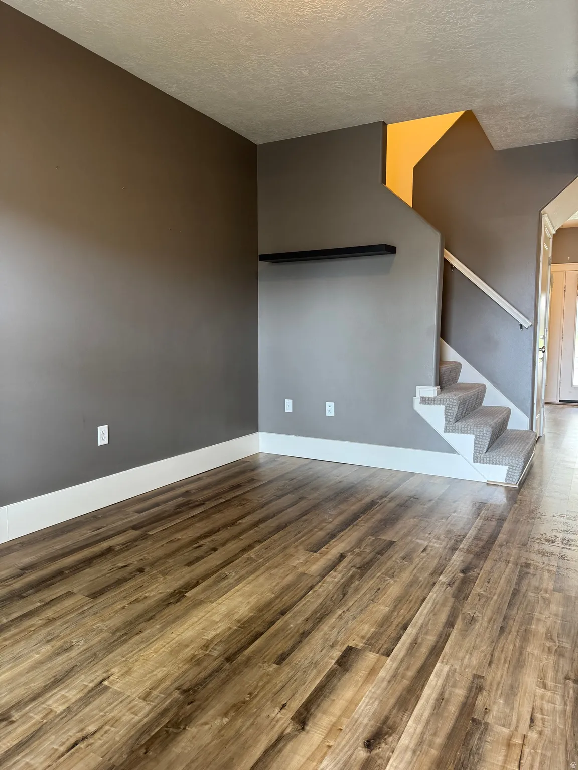 Living room with newer LVP flooring