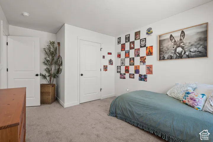 Neutral-toned carpet flooring complementing white walls and trim