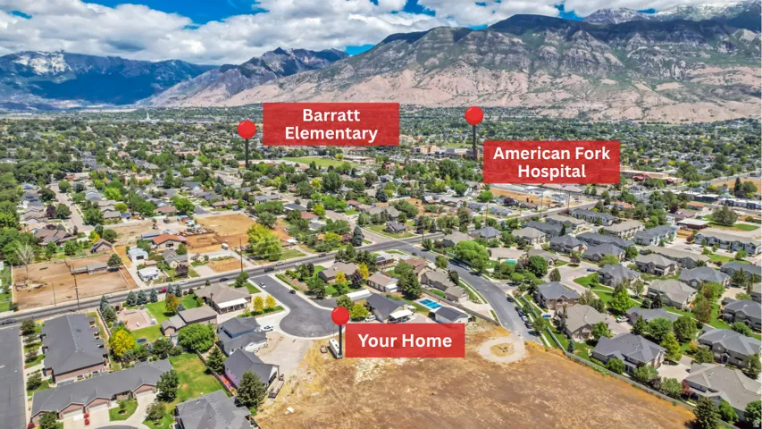 Facing Northeast, with elementary school and American Fork Hospital pinned