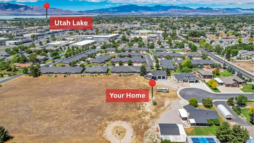 Facing west, with Utah Lake pinned