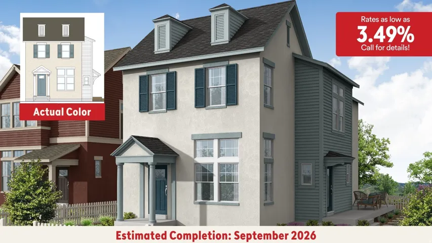 Stucco and siding exterior featuring a covered entry, multiple windows with shutters, dormer windows, and a side deck