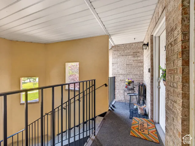 Entry porch has a private area