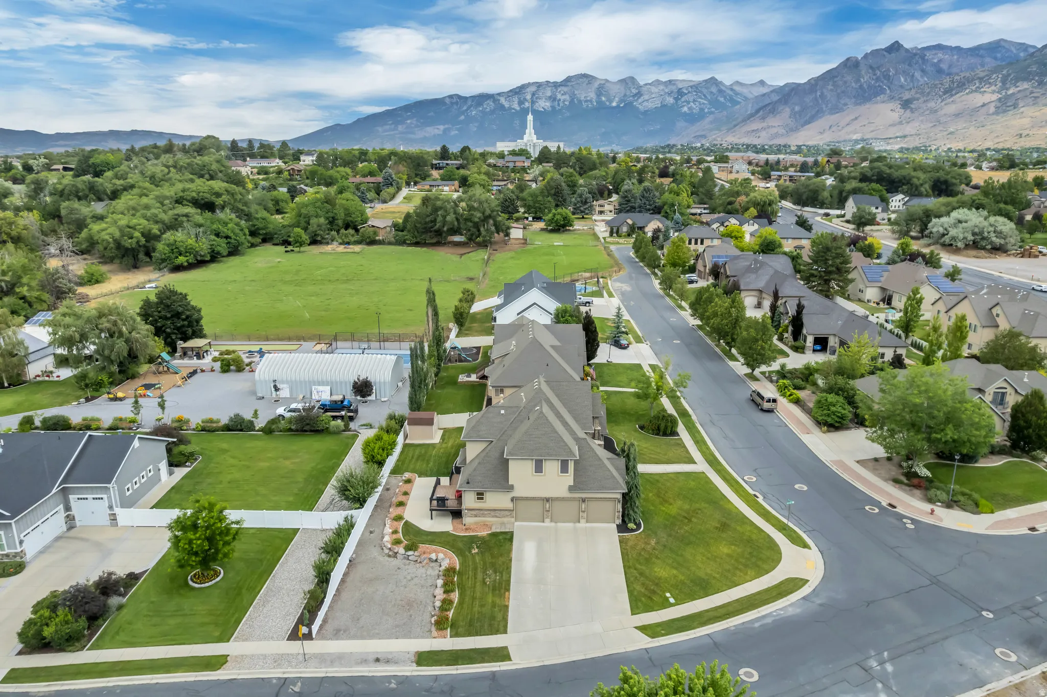 Aerial perspective looking toward the north.