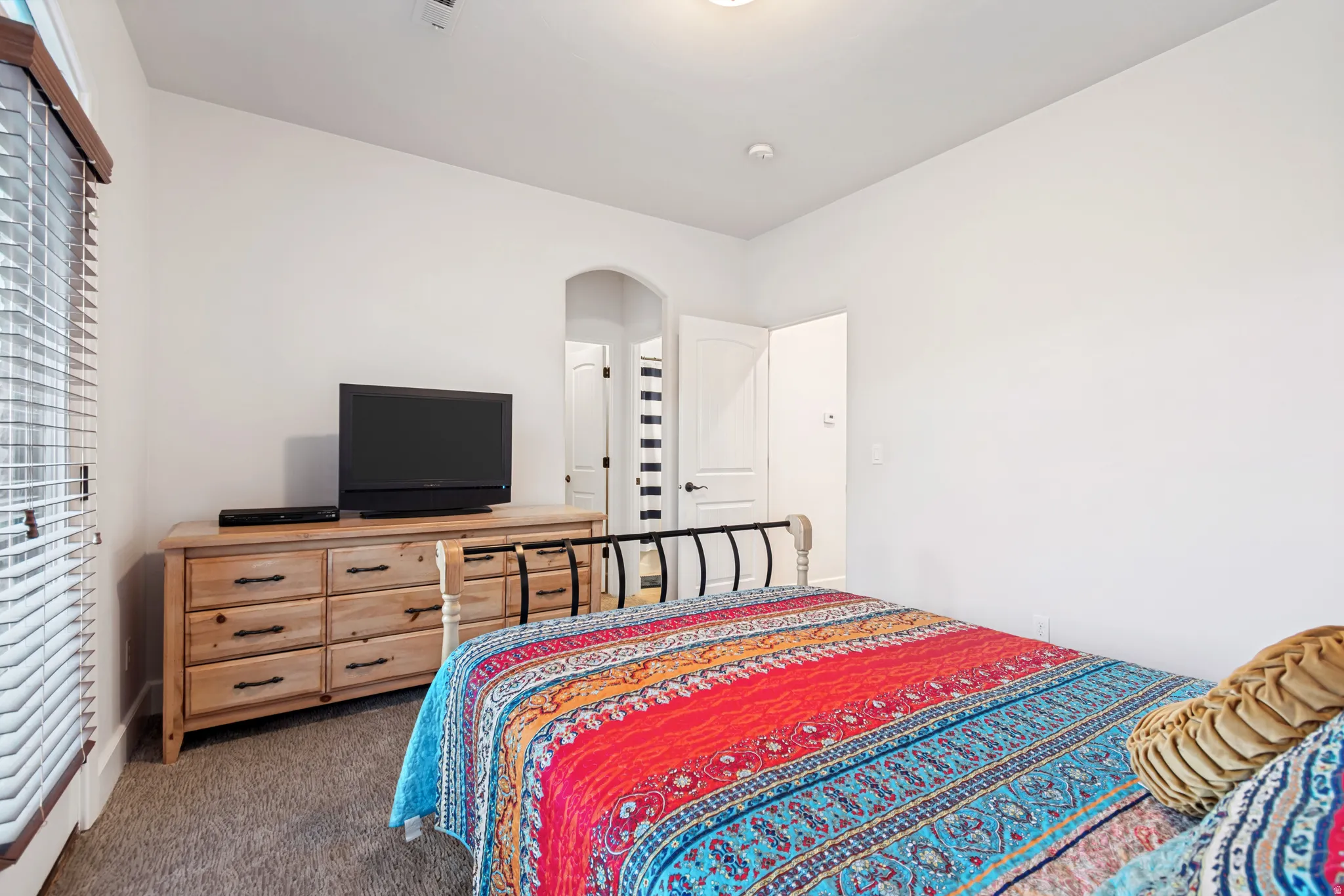 Upstairs bedroom #1 with private bathroom and closet.