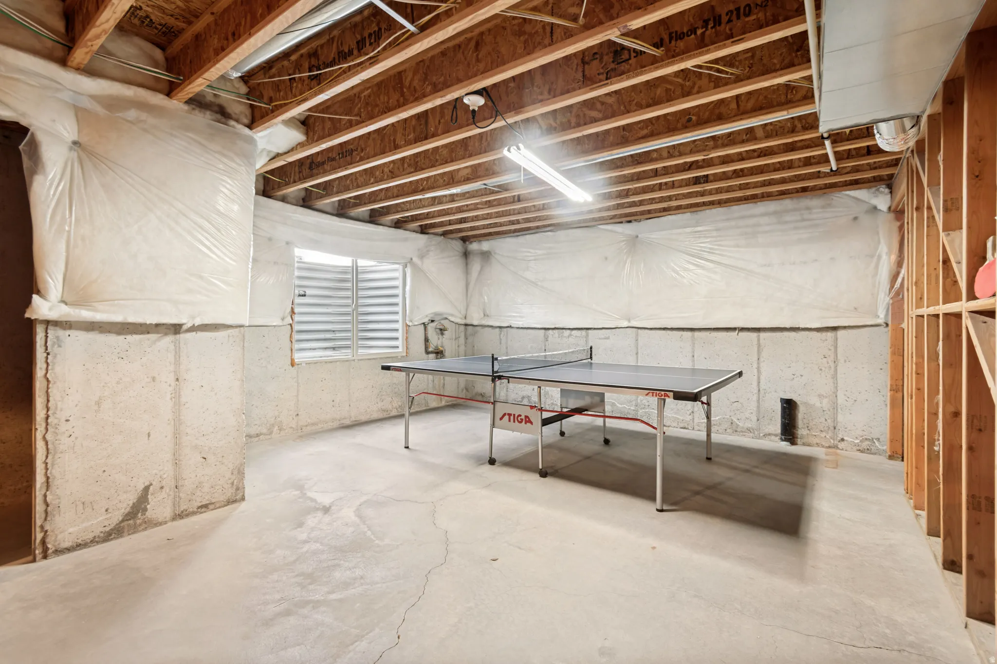 Spacious unfinished basement providing additional storage and ready to be finished for additional bedrooms, living rooms, bathrooms, or to be converted into an ADU or Mother-in-Law apartment.