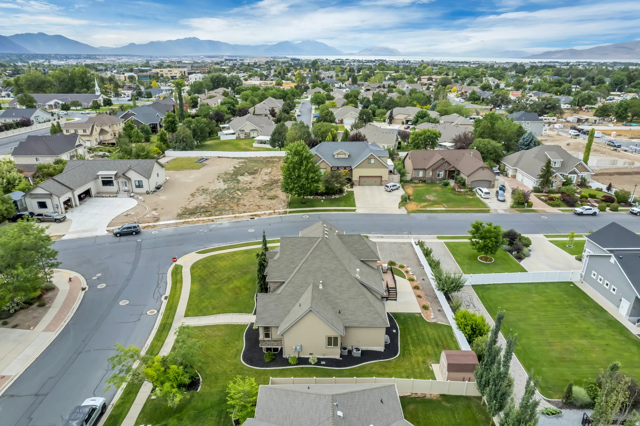 Aerial perspective looking toward the south.