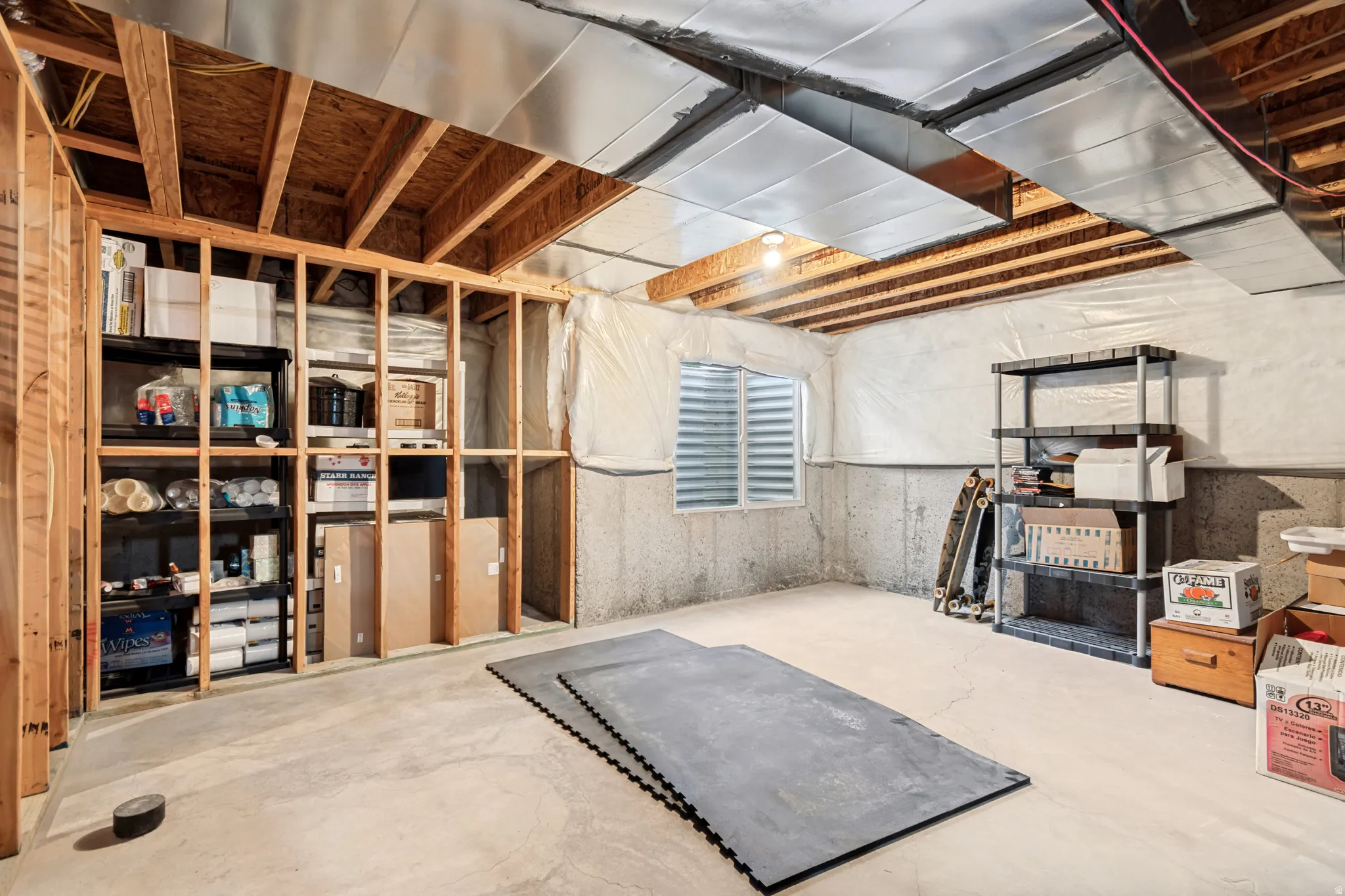 Spacious unfinished basement providing additional storage and ready to be finished for additional bedrooms, living rooms, bathrooms, or to be converted into an ADU or Mother-in-Law apartment.