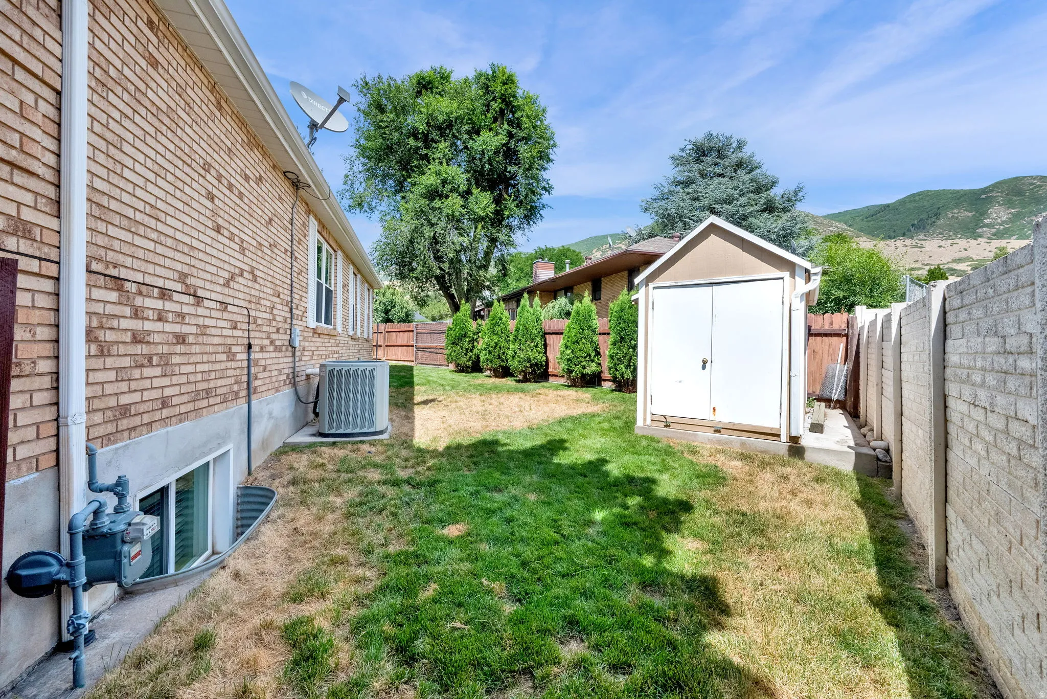 Side yard shed for even more storage