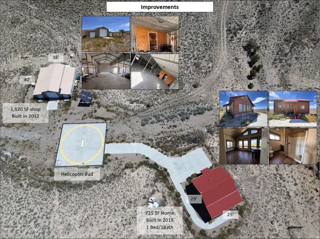 Property Improvements Overview. Depicting the location and specifications of structures on the property