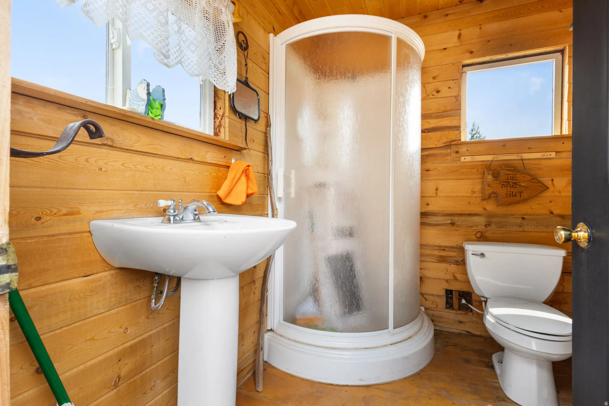 gravity fed bathroom hooked up to septic