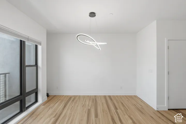 Dining area of a large open concept floorplan