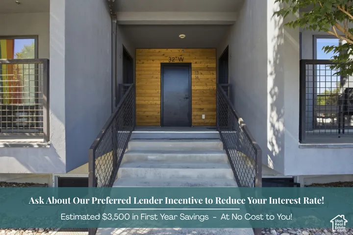Stylish exterior with a locked exterior entrance for added security and peace of mind