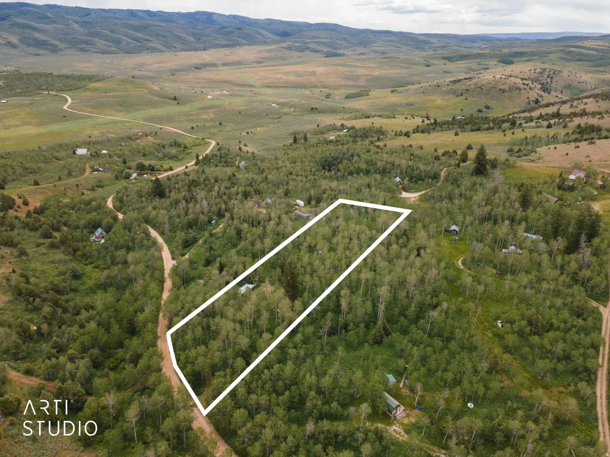 Expansive wooded lot offering varied topography
