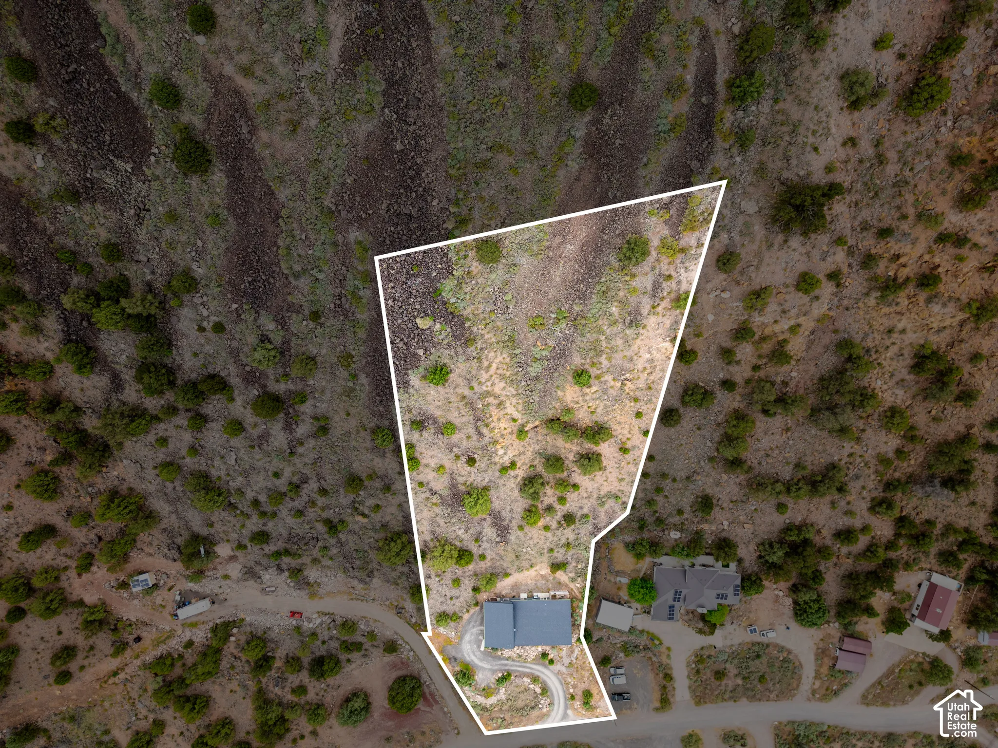 Expansive natural terrain lot with varied topography and established vegetation