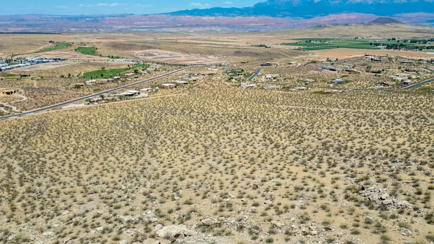 Expansive desert landscape featuring natural vegetation and distant mountain ranges