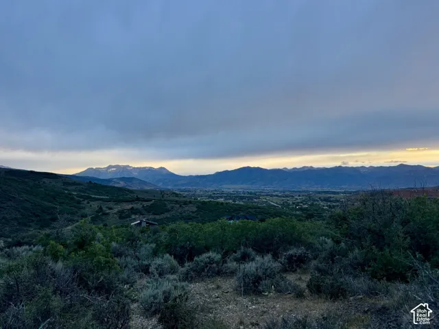 Expansive natural landscape featuring distant mountains, a sprawling valley, and varied low-lying vegetation