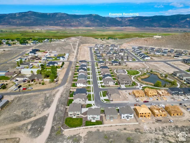 Community with established homes, new construction, and undeveloped land