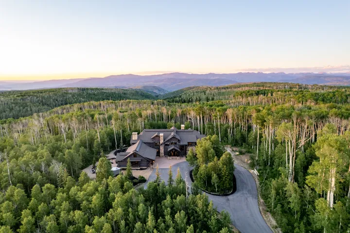 Expansive mountain estate surrounded by dense forest