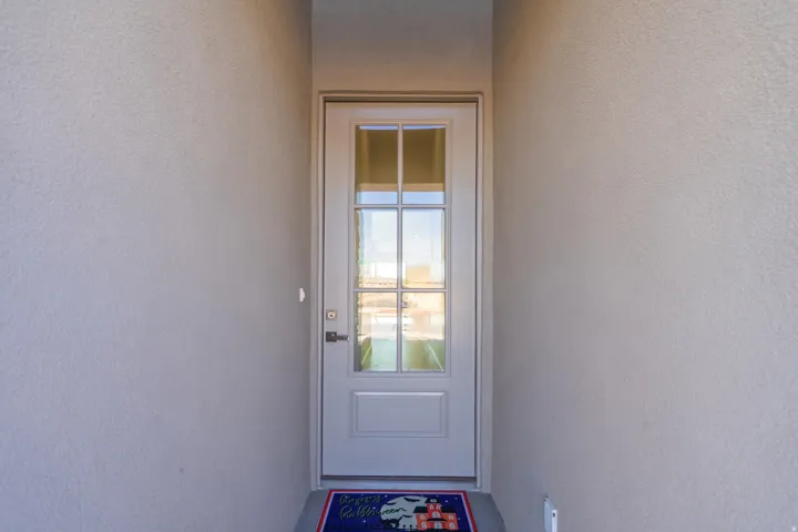 Doorway with a textured wall
