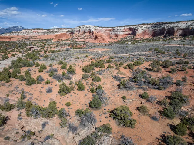 View of mountain background with a desert landscape and rural landscape