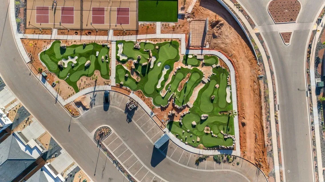 Aerial Site Plan. Illustrating recreational facilities and surrounding infrastructure at the property