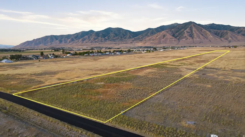 Expansive undeveloped land parcel with a mountain backdrop
