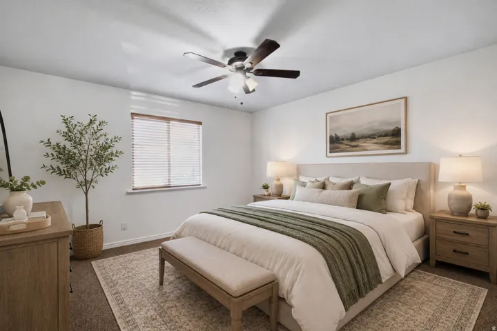 PRIMARY BEDROOM VIRTUALLY STAGED