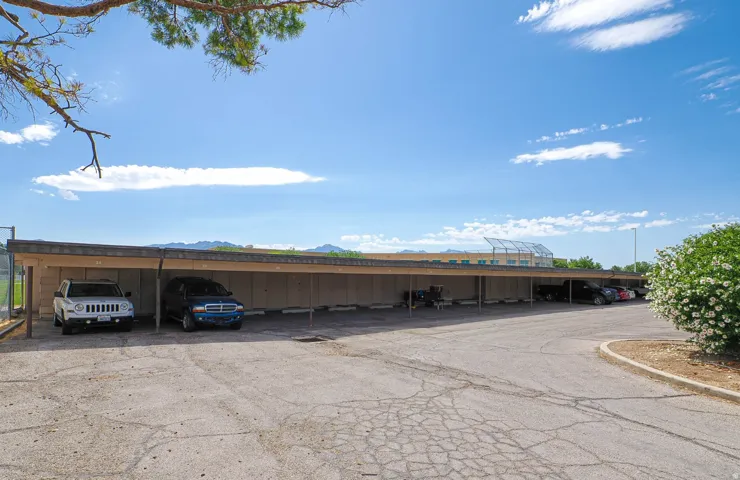 Covered parking with private storage unit for each home